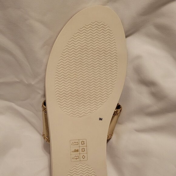 Jack Rogers- Leather Boating Sandals- Gold- Women's 9 New WO box - Picture 6 of 7